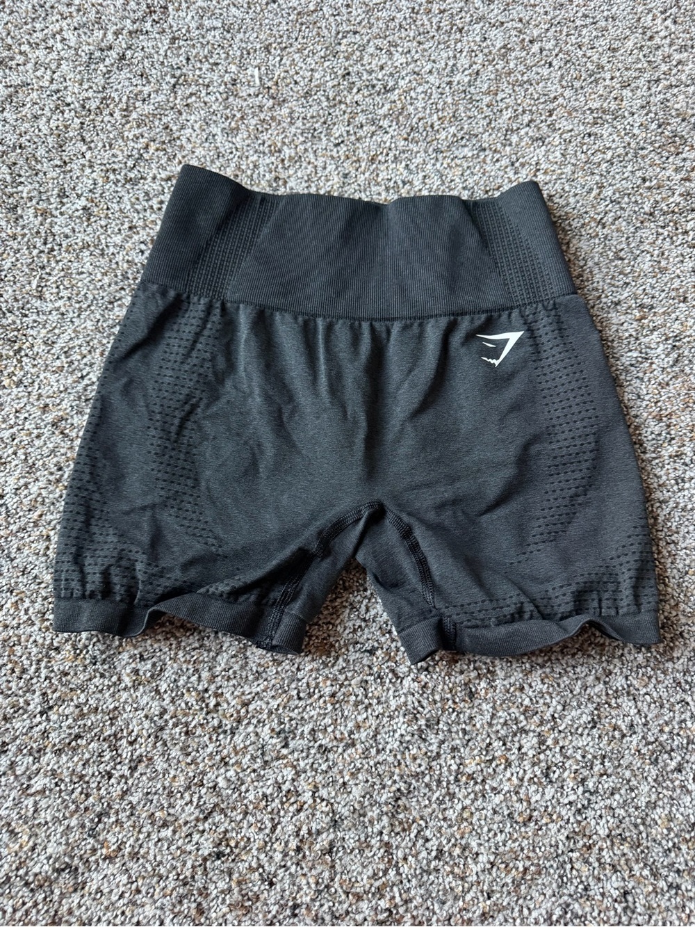 Gymshark Vital Seamless 2.0 Black Marl High Rise Workout Shorts Small
